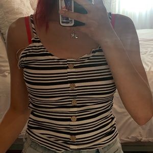 Black and white tank top